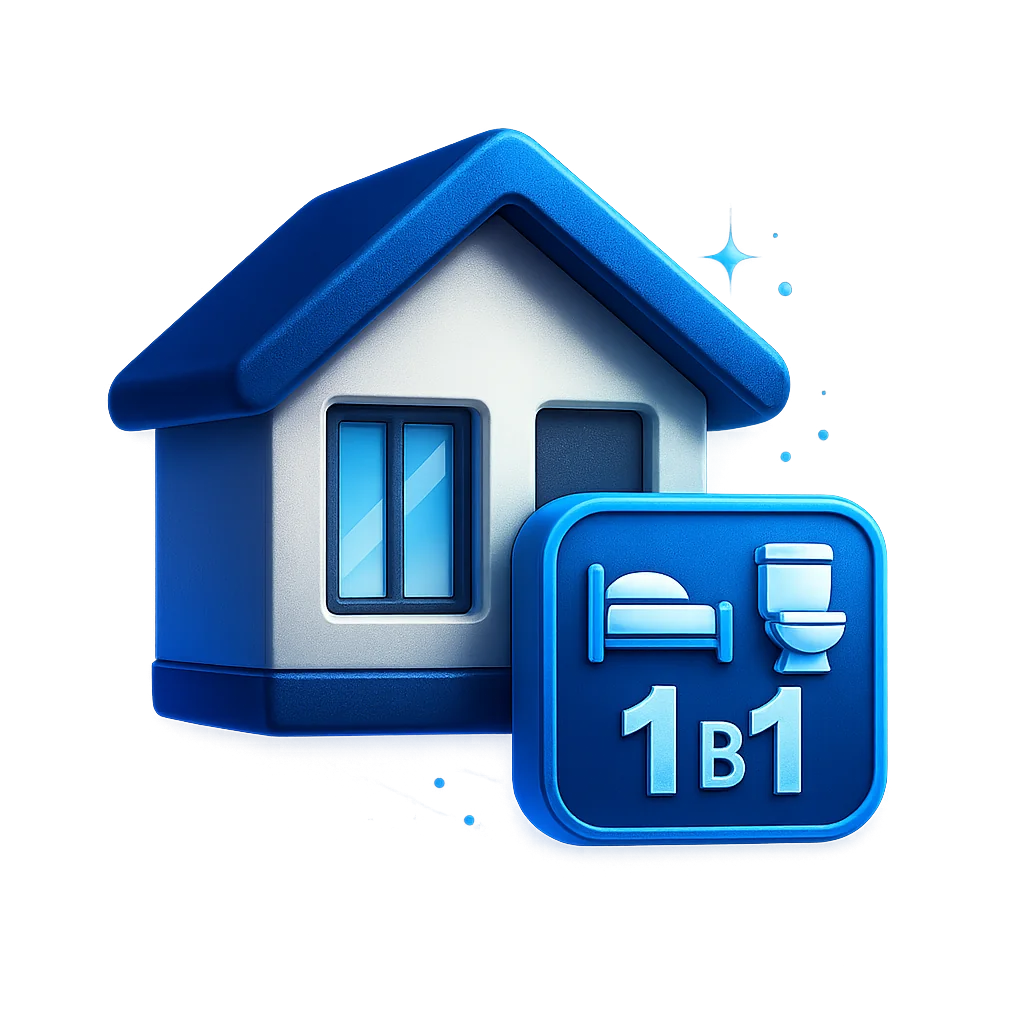 Clean modern studio apartment ready for inspection